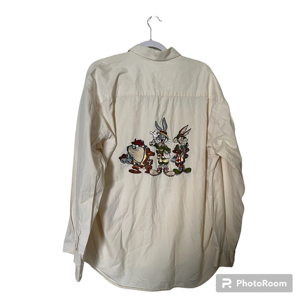 Looney Toons Ivory XL long sleeve button down. Unisex